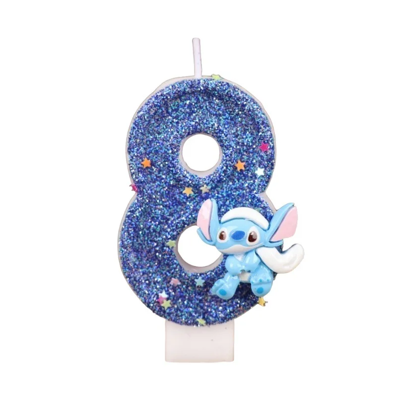 الإبداعية اليدوية غرزة حفلة عيد ميلاد شمعة رقمية كعكة عيد ميلاد الديكور الترتر شمعة رقمية