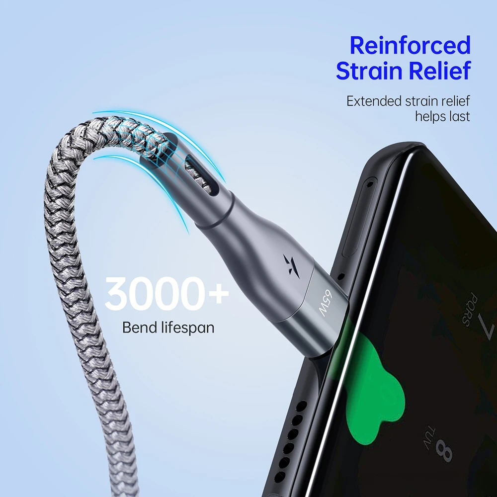 USB C To USB C Data Cable 65W PD Fast Charging Wire 1m/2m/3m Data Transmission Line For iPhone Samsung Quike Charging Data Cable