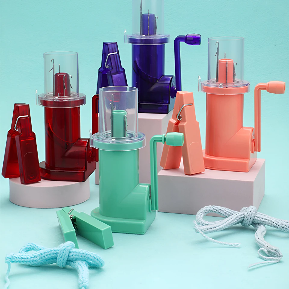 MIUSIE facile à utiliser bricolage Machine à tricoter à manivelle corde tressage Machine tricoté à la main artisanat Bracelet tissage outil Knitter