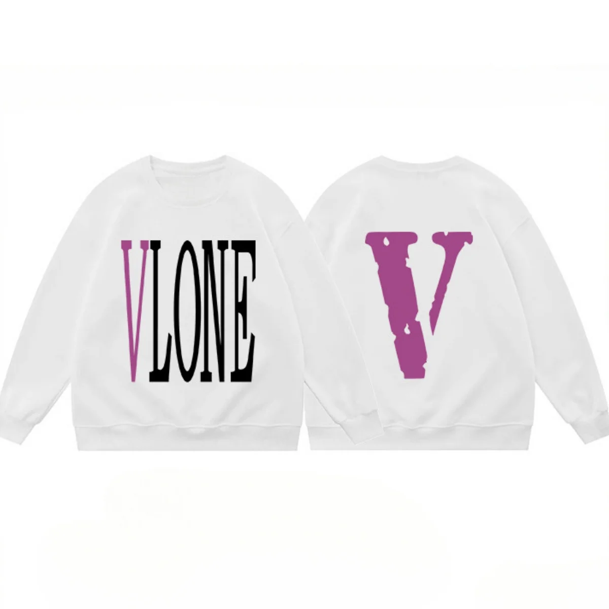 2026 V Celebrity Hoodie - American Trendy Brand - Loose Fall Large Size Round-neck Men's and Women's Top - Couple Set