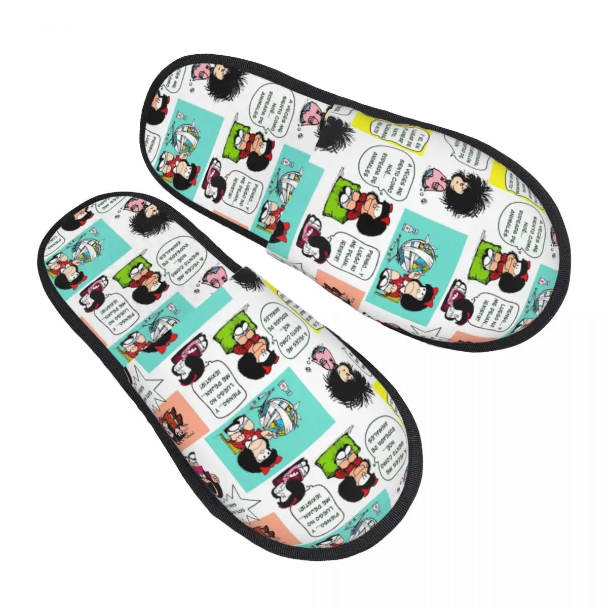 

Гостевые тапочки Manga Quino Mafalda для спальни, женские домашние тапочки с принтом Kawaii Cartoon