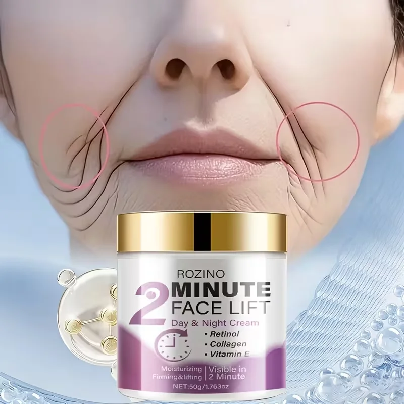 1Pcs/2Pcs/3Pcs 2-Minute Powerful Lifting Day and Night Cream 50g, with Moisturizing Ingredients, Creamy Texture, Easy to Absorb, Non-Greasy, Instantly Hydrates, Lubricates the Skin, 72-Hour Long-Lasting Hydration, Bids Farewell to Dryness and Roughness, Makes the Skin Look More Elegant, Suitable for All Skin Types.