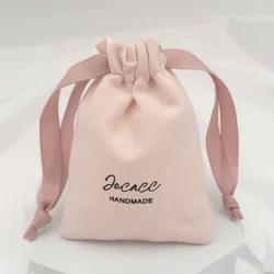 Pink Canvas Gift Bags 5x7cm 7x9cm 15x20cm pack of 50 Makeup Eyelashes Packaging Pouches Organic Cotton drawstring Dust Sack