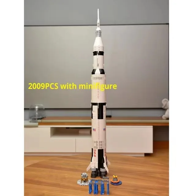 MOC 031003 Saturn-V Launch Umbilical Tower Space Shuttle Expedition Sets Compatible 21309 Building Blocks Child toys 80013