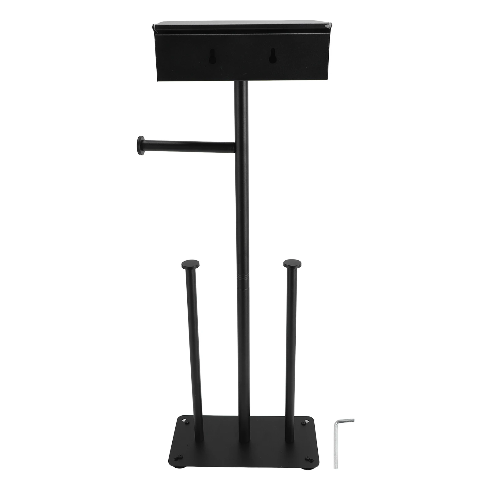 

Easy Install Suction Cup Toilet Roll Holder Black Stainless Steel Non Slip Freestanding Bathroom Tissue Stand