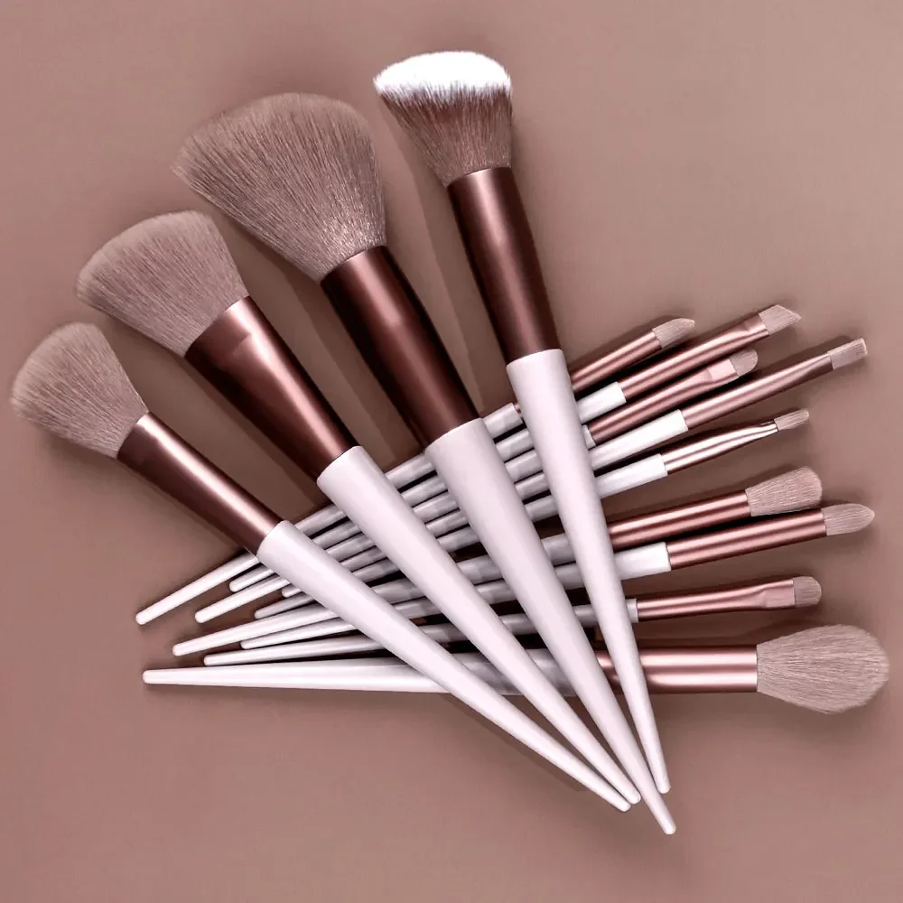 13 PCS Makeup Brushes Set Eye Shadow Foundation Blush Powder Brush Blending Cosmetic Beauty Soft Kabuki Fluffy Makeup Tools