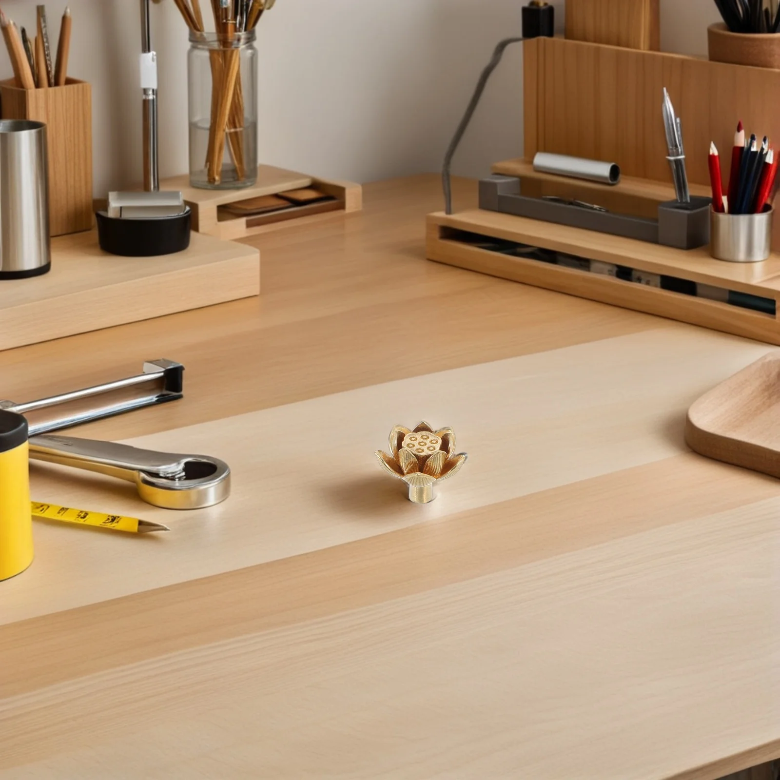 

Retro Style Brass Cabinet Knobs Vintage Lotus Flower Drawer Pulls Kitchen Wardrobe Dresser Furniture Handles