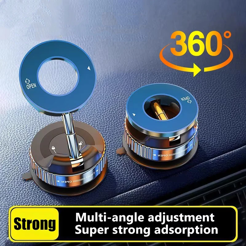 

Мощный магнитный держатель для телефона 2026 с вакуумной присоской, вращение на 360 градусов ° Регулируемый и складной держатель для телефона на присоске