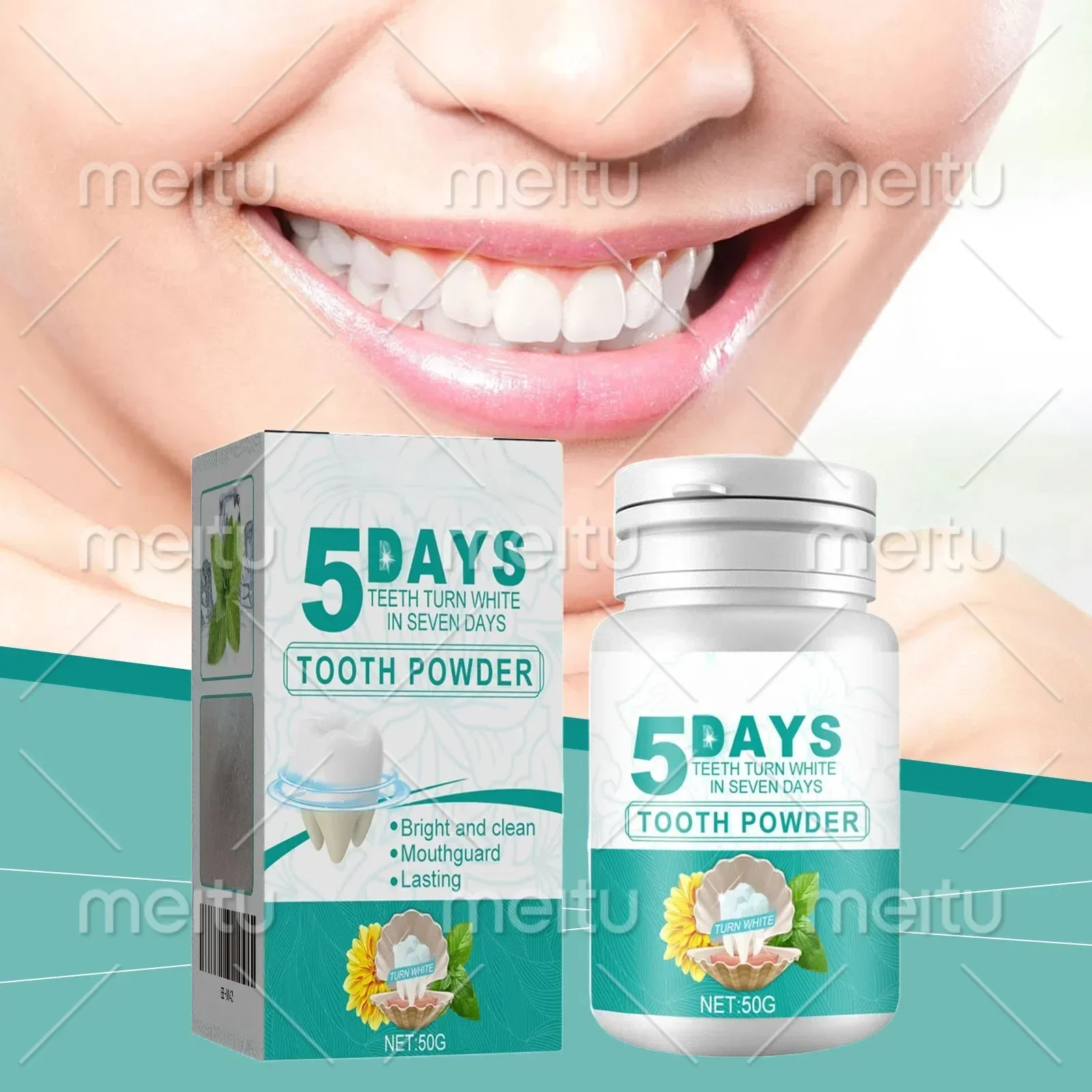 White Teeth Powder Plaque Tartar Remover Clean Yellow Teeth Stain Remover Good Breath Teeth Cleaning Powder