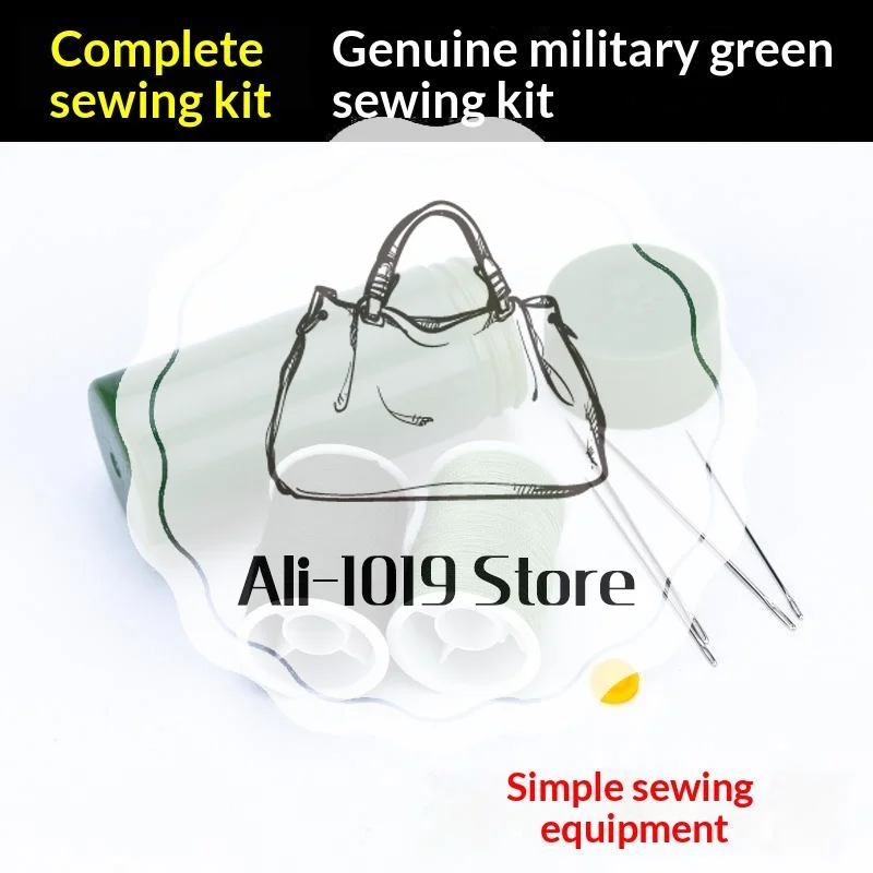 Military Green Portable Travel Sewing Kit Emergency Repair Set With Threads Needles For Quick Fixes