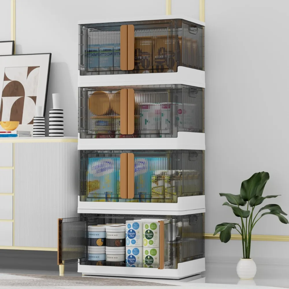 

Foldable Closet Organize Storage Boxes Collapsible Storage Containers Closet Office Organizing Bins With Wheels Simple Cabinet