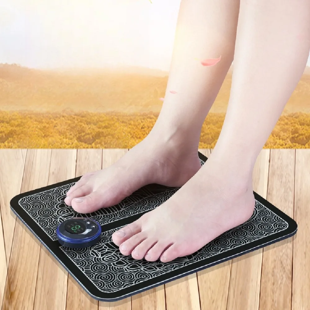 

8 режимов, 19-уровневый электрический массажер для ног, зарядка через USB, улучшает кровообращение, электрические массажные коврики, нагревательный импульс