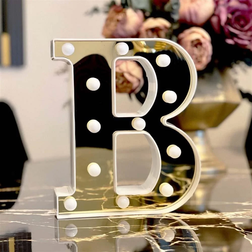 Decorative Led Illuminated 3d Letter B Big Size Organization Birthday, Marriage Proposal, Celebration