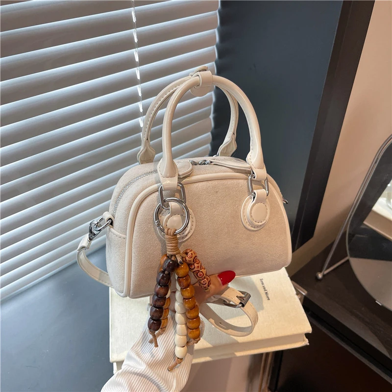 

Faux Suede Solid Color Exquisite Crossbody Bags Retro Versatile 2025 Hot Sale Bags for Women Autumn New Fashion Women's Handbags