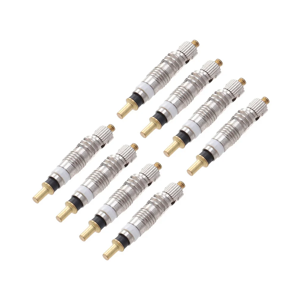 

8Pcs Stem Core Copper Nickel Plated Leak Proof Replacement Rejuvenate Tire Tubeless Road Bike Tyre Core