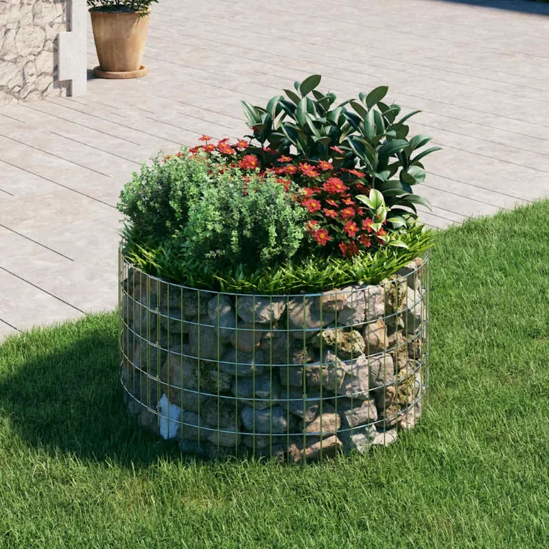 Poste de gabion circular de acero