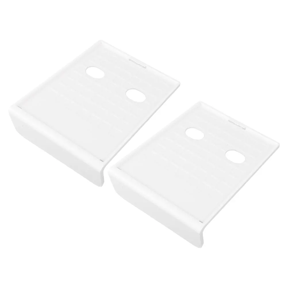 

2 Pcs L-shaped Menu Display Card Abs Sign Stand Board White Flyers Holder Desktop