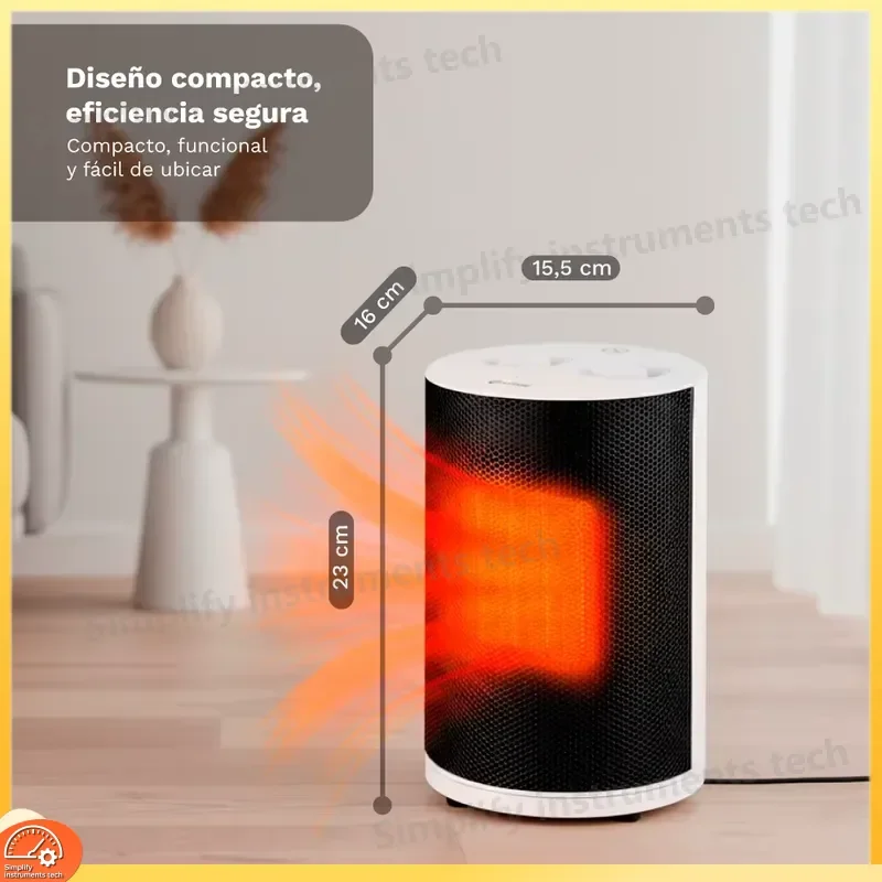 1800W Portable Heater PTC Ceramic Space Heater 2 Speeds Overheat Protection Fast Heating for Home Office Bedroom
