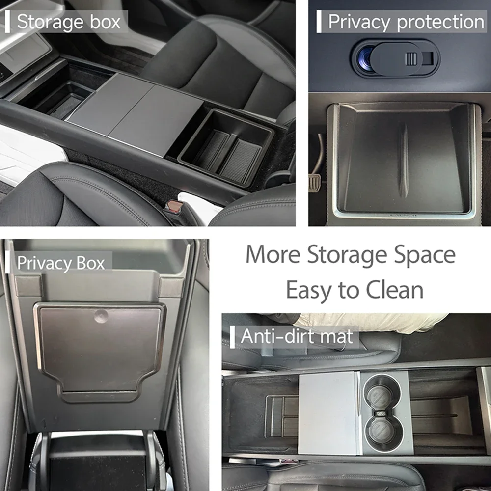 For Tesla Model Y Juniper Accessories Storage Box Center Console Storage Box Cup Holder for Tesla Model Y Juniper 2025 2026