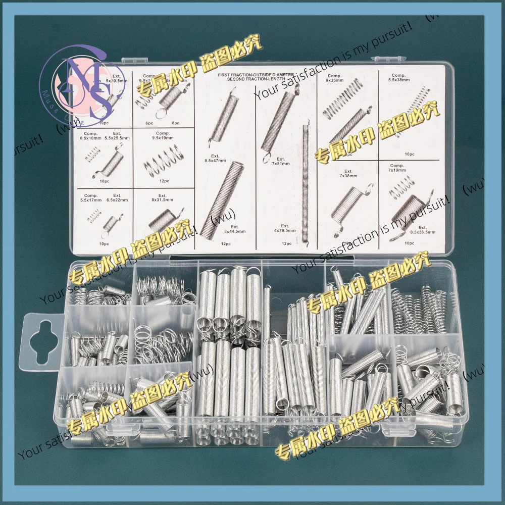 200 pieces/set of 20 specifications, galvanized steel compression springs