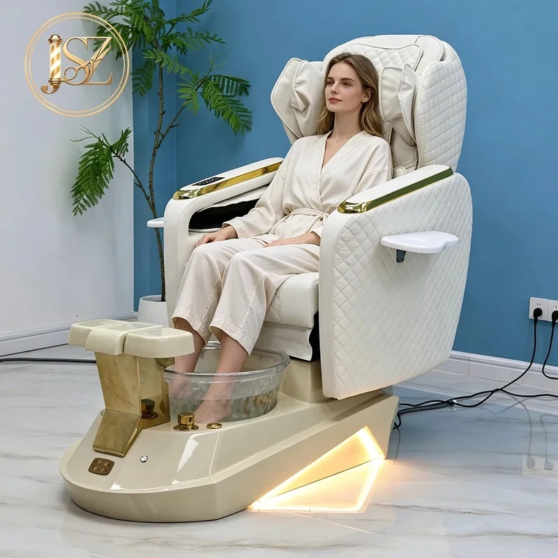 Professional High Back Throne Pedicure Chair Nail Salon Furniture Whirlpool Tub Foot Spa Massage Pedicure Chairs