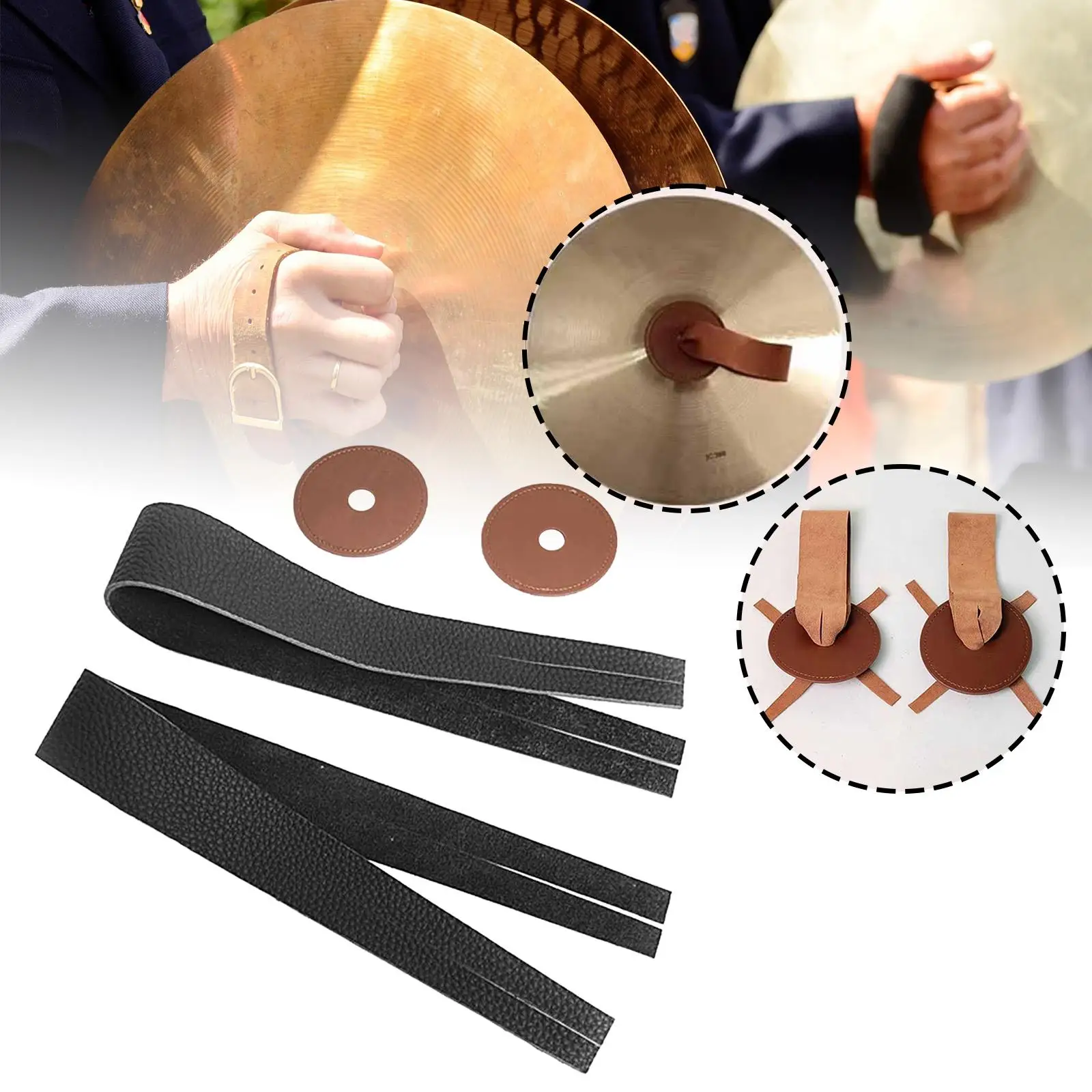 

Cymbal Hand Straps Cymbal Belts for Beginner Easy Installation Replacement Practical Bands for Performance Musical Events