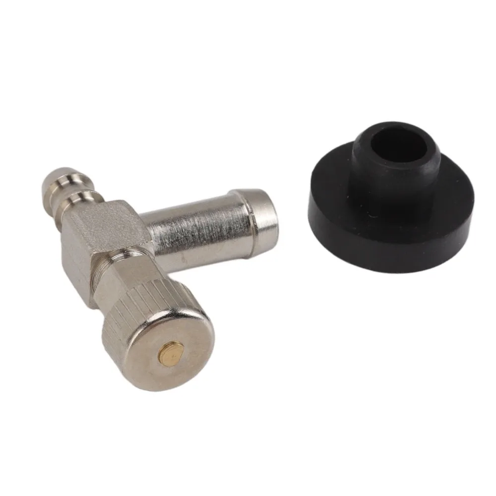 Silver Fuel Tank Grommet Metal 90 Degree Shut Off Valve Fuel Gas Tank Rubber Grommet Gas Tank Fitting for 751-0171, 951-0171
