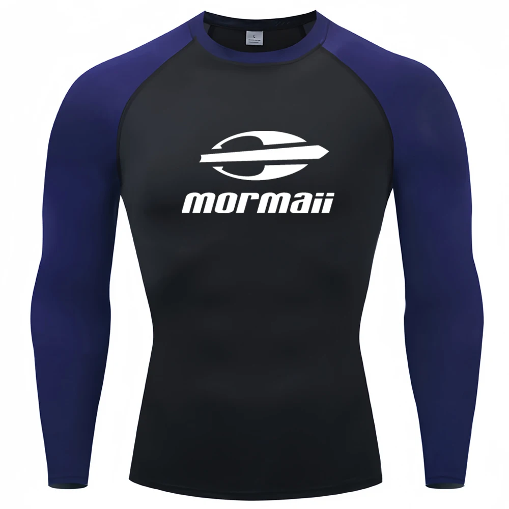 Surfing Swimming Diving T-Shirts Tight Long Sleeve Rash Guard Swimwear Men\'s UV Protection Surf Clothing Beach Floatsuit Tops