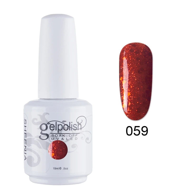 SHEENIA 15ml Base/Top Coat Gel per unghie Primer Matt Top Coat Flash glitte Smalto per unghie Soak off Vernice Gel UV Smalto per manicure