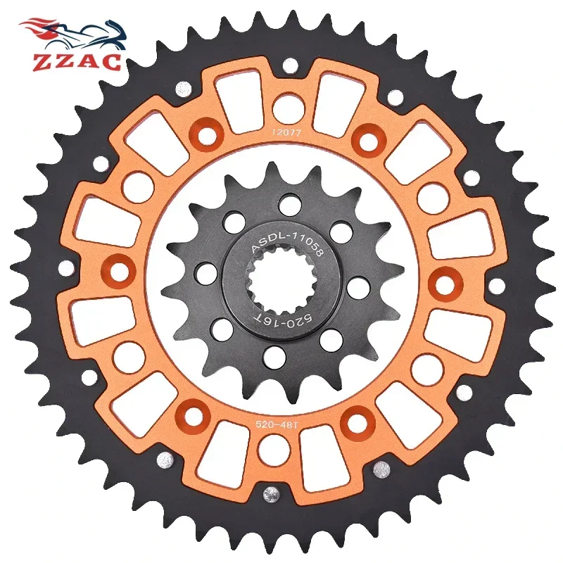 520 48T 16T Motorcycle Steel Aluminum Composite Front Rear Sprocket Kits For KT/M 400 SC Super Competition 1997 1998 1999 2000