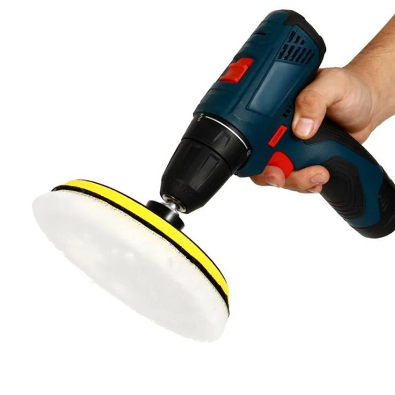 Juego de almohadillas de pulido universales para coche, 5 piezas, 3/4/5/6/7 pulgadas, máquina de lana suave, disco de esponja de encerado, cuidado de pintura automática, limpieza de Detalles
