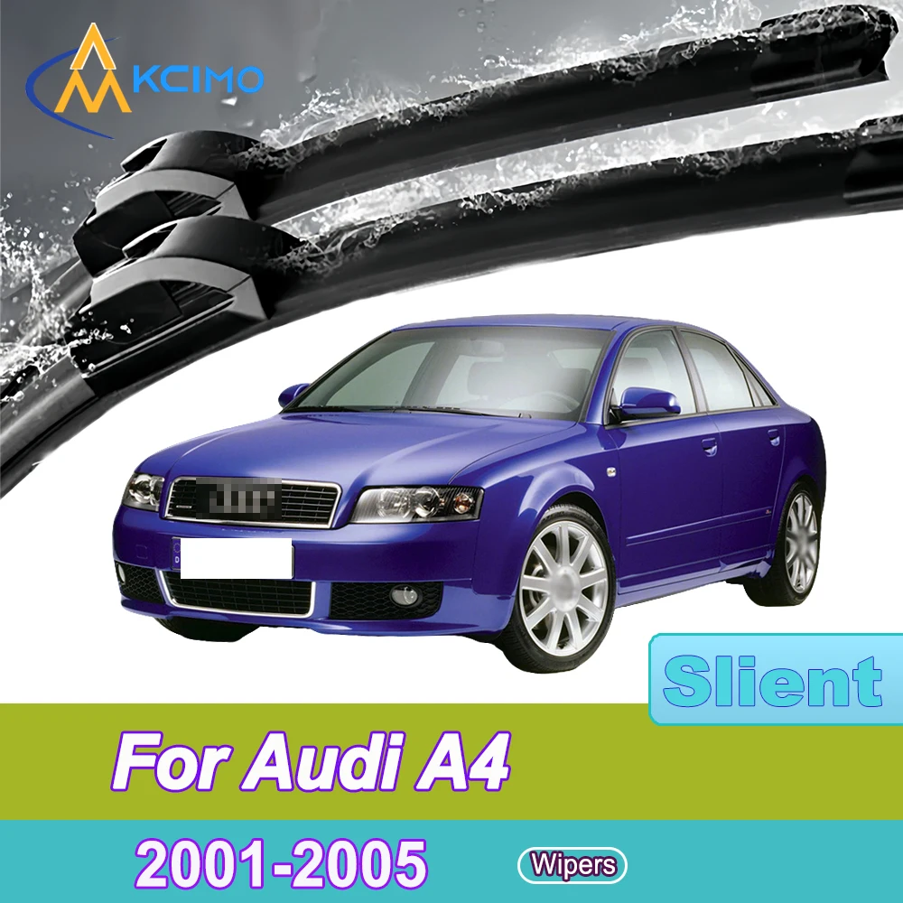 

2pcs Quiet Beam Wiper Blades for Audi A4 B6 8E 8H 2001-2005 S4 RS4 Silent Windshield Wipers with Quick Installation
