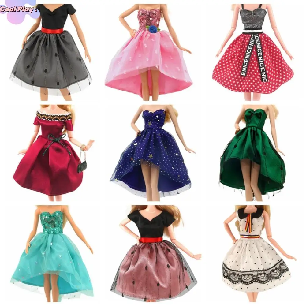 Brinquedos de alta qualidade vestido 30cm boneca vestido artesanal casual wear 1/6 bjd boneca roupas coloridas moda diy