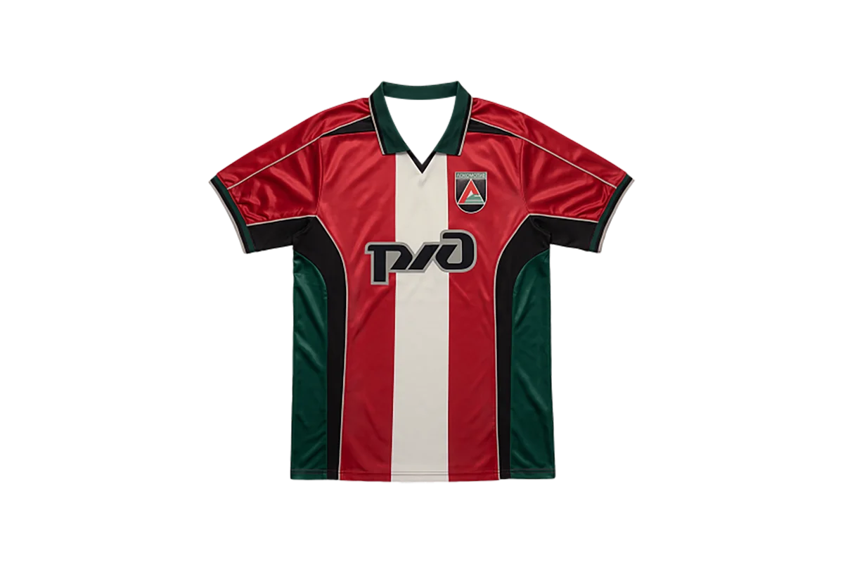 26/27 Herren Damen FC Lokomotiv Moskau Heimtrikot Replika Rot-Weiß Vertikale Streifen Kurzarm Retro Fußball Fan-Shirt – Detail 2