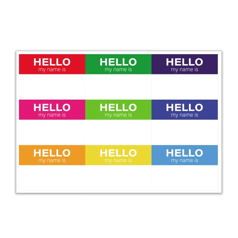 J6PA Name Labels Identification Badges for Conference Office School Home 45PCS