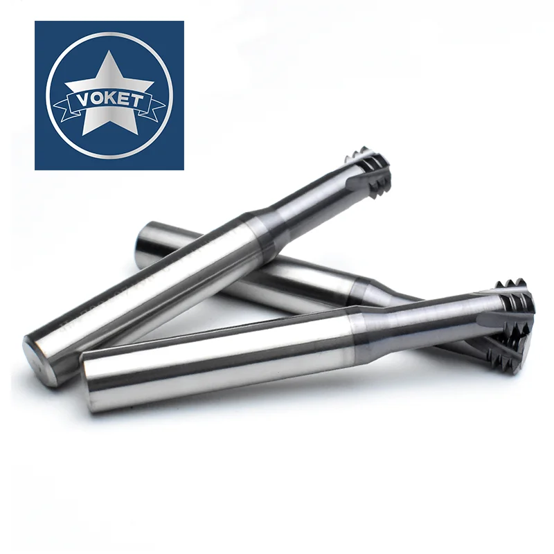 Imagem -05 - Voner-cnc Cortador de Fresagem de Rosca Carboneto Sólido Haste Longa Fileiras m2 m3 m4 m5 m6 m8 M10 M12 M14 100 mm