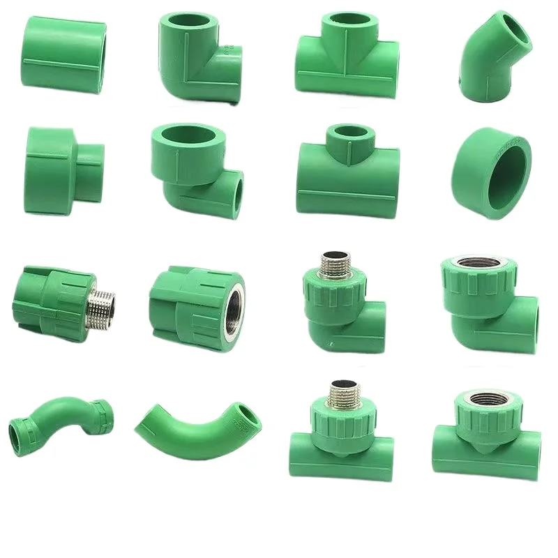 1pcs for PPR 4/20 Connector Hot Melt Green Direct Tee Elbow 6/1 Inch Inside and Outside Thread Water Pipe Direct Tee