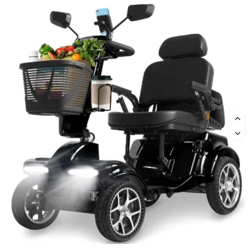 *Glad iator 4 Wheel Mobility Scooter Capacity Off Road Portable Foldable  Memory Foam Seatvv