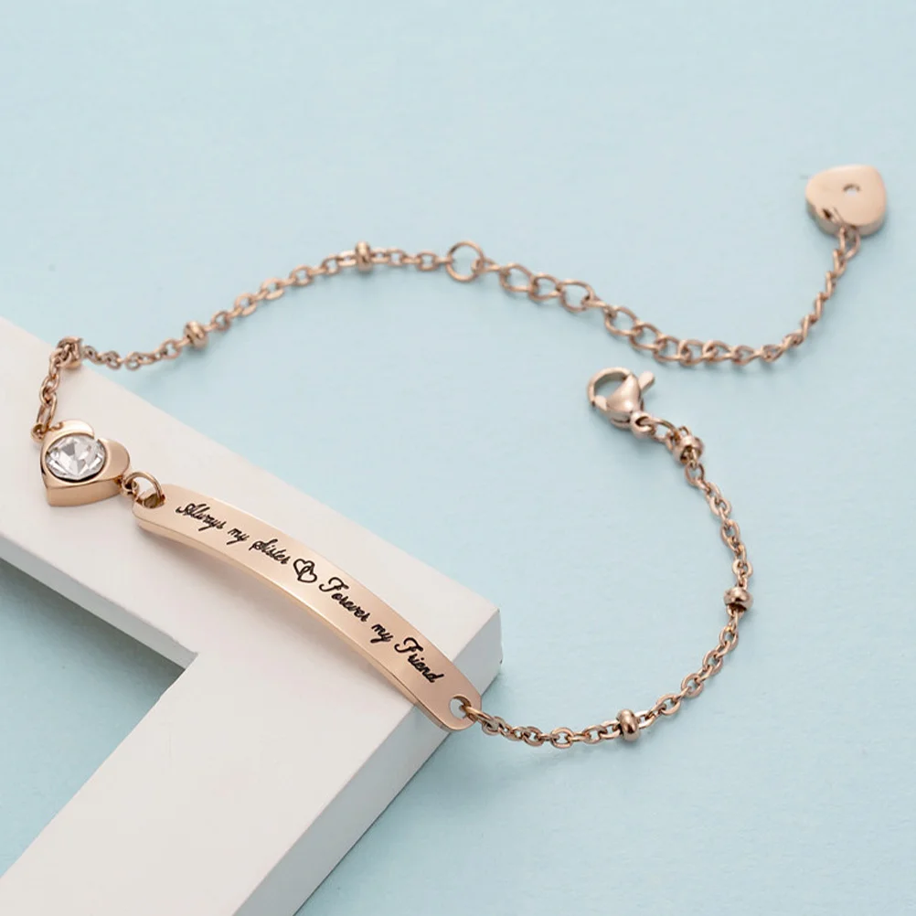 

1Pcs Elegant Lettering Chain Bracelet Romantic Wrist Jewelry Gift for Women Party Festival Exquisite Jewelry Accessory