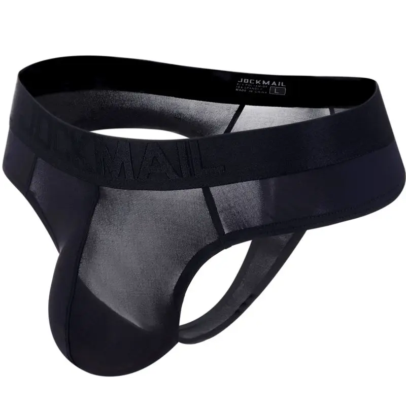 Sexy Gay Men Underwear Panochas Jockstrap Cueca Gay Tangas Mens Bikini Brief Ice Silk Transparent As Underwear or Swimwear