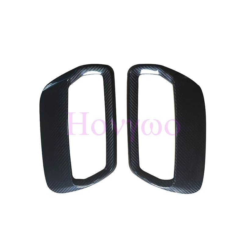 Real Carbon fiber Car Hood Scoop Vent Frame Trim Engine Bonnet Outlet Air Intake Cover For Ford Mustang 2018-2023 view 5