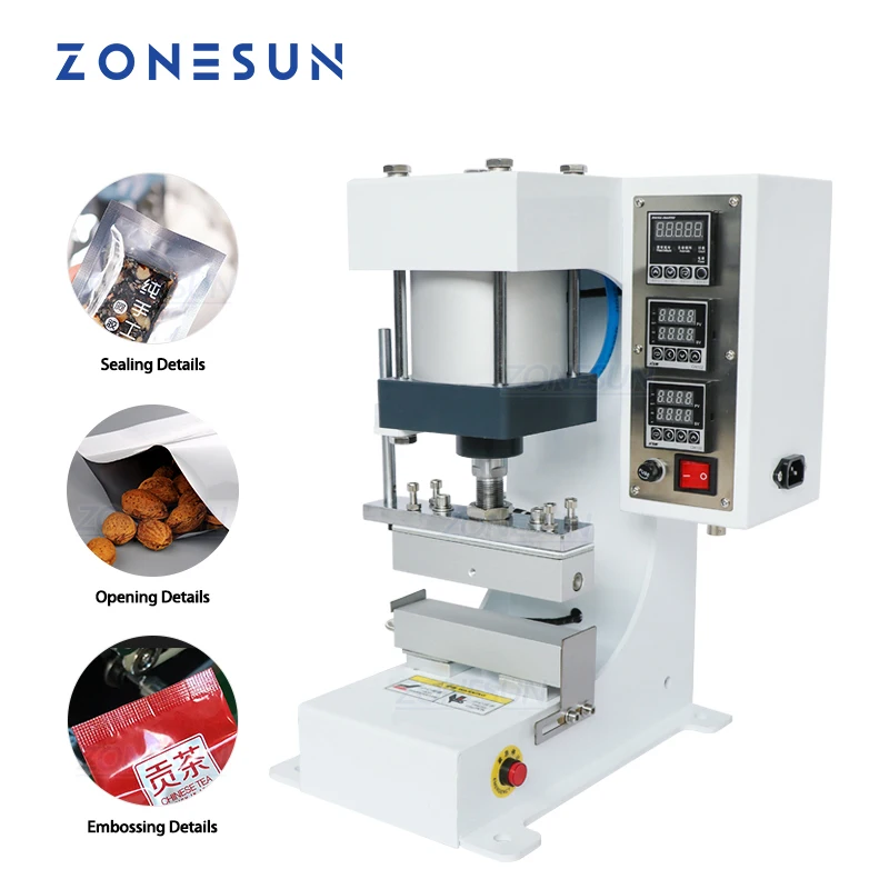 

ZONESUN ZY-819G Automatic Stamping Machines Leather Logo Sealing Machines Stamper High Speed Card Embossing Machine