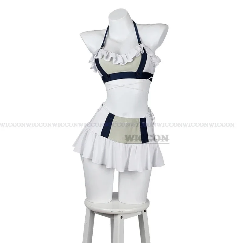 qq023Tifa Lockhart Cosplay Costume Game Final Fantasy VII Aerith Gainsborough Wig Summer Swimsuit Sexy Bikini Woman Carnival Sui