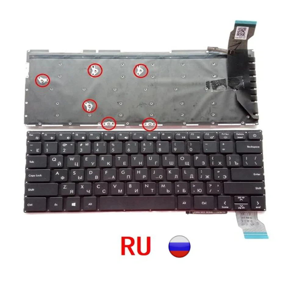 XIN-Russian-US layout Backlit Laptop Keyboard For AVITA Liber V14 NS14A2 NS14A5 NS14A6 NS14A8 DK-284D 342840014 DK284-1 NS14A2