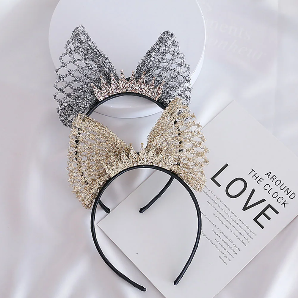 

Headgear Crown Headband Headbands Hair Hoop with Fabric Fashion Hairwear
