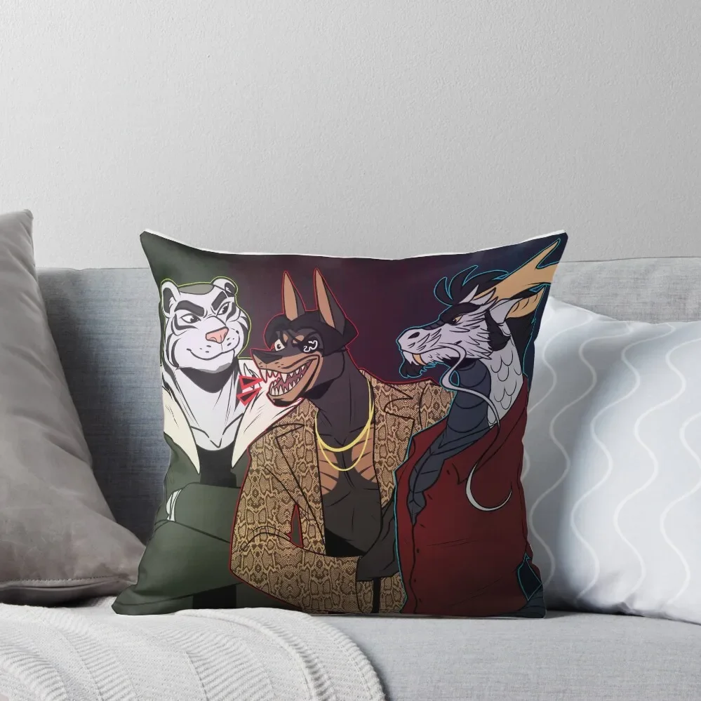 

Furry Yakuza Throw Pillow New year Luxury Living Room Decorative Cushions Sofa Cover pillow