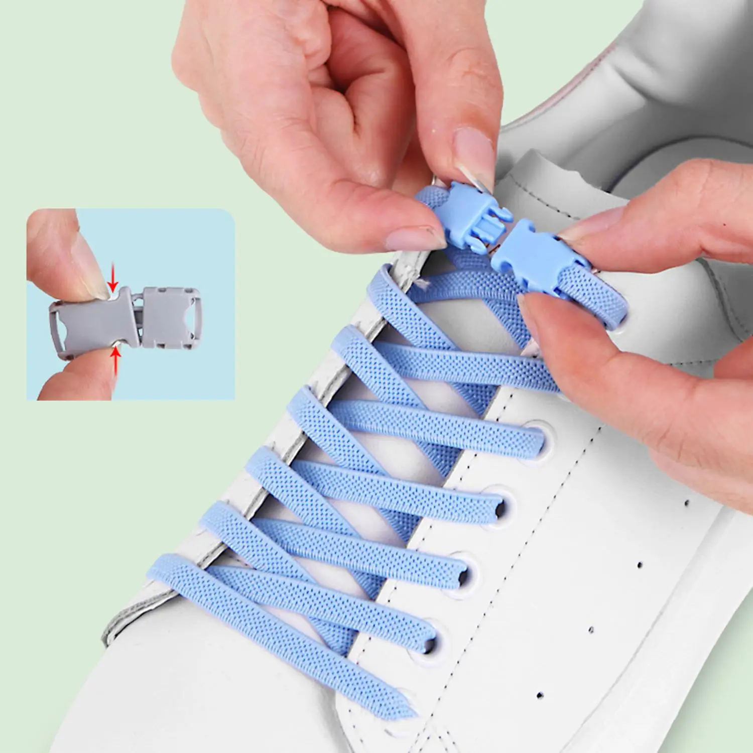 Lacci elastici senza cravatta Lacci per scarpe colorati per scarpe da ginnastica per bambini e adulti Lacci per scarpe Lacci per scarpe con chiusura in plastica pigra rapidamente