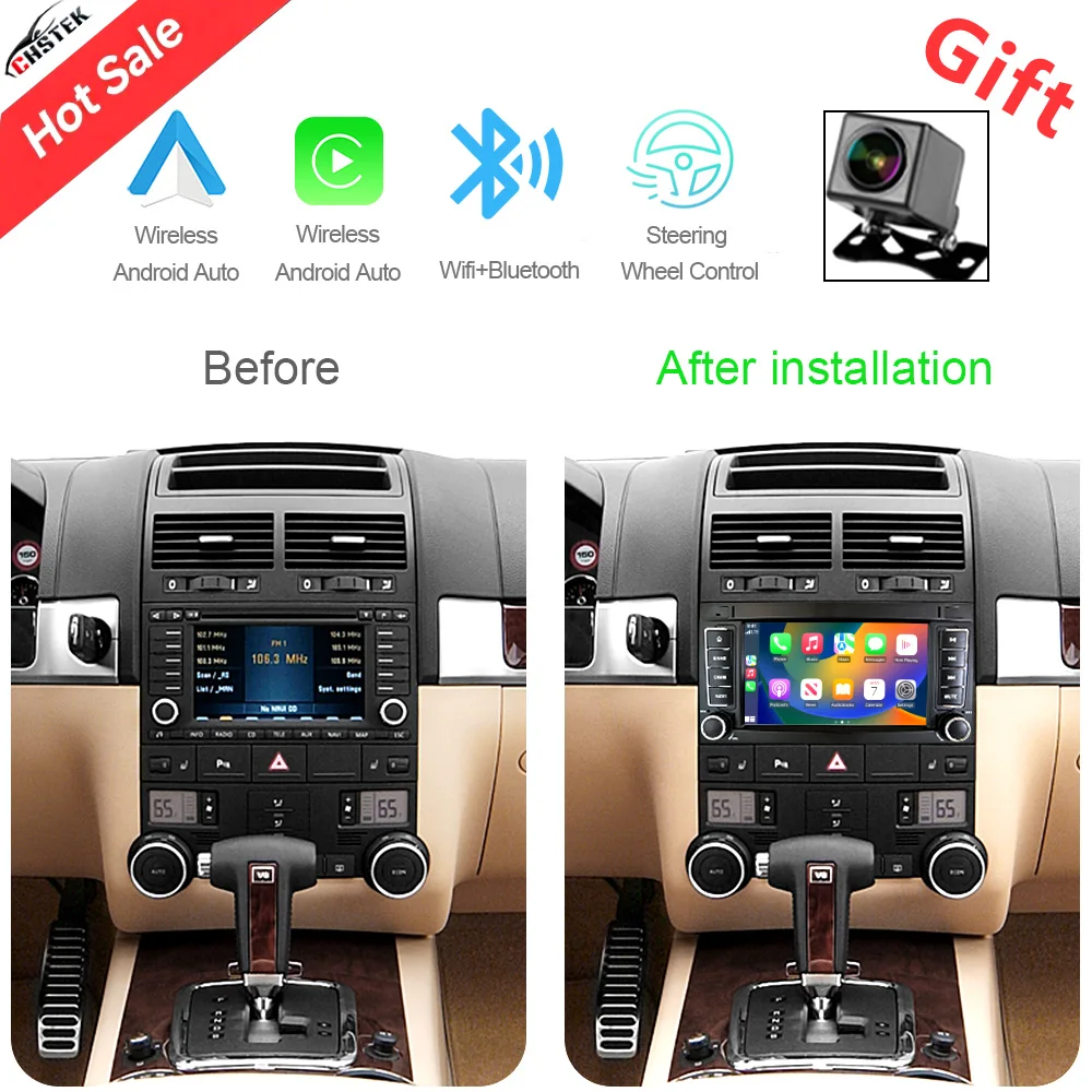 

CHSTEK Android Car Radio For VW Touareg Multivan T5 Transporter Volkswagen Carplay Multimedia Vedio Player GPS WIFI BT Head Unit