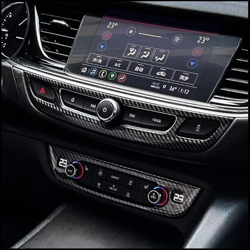 For opel insignia 2017 2018 Radio Control Panel Switch Button Cover Sticker Trim Decorative Strip Auto Accessories