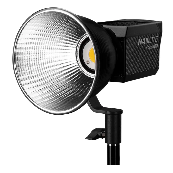 

Nanlite Forza 60 5600K CRI98 TLCI95 Studio Spot Light Palm-Sized Body with Ultra Photographic Lighting for Advertising Shooting